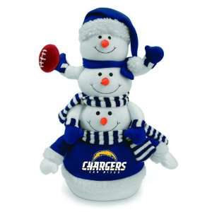  NFL San Diego Chargers Plush Towering Triple Snowman 