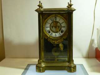   American MadeBrass Ansonia Clock New York Usa Dated June 14 1881