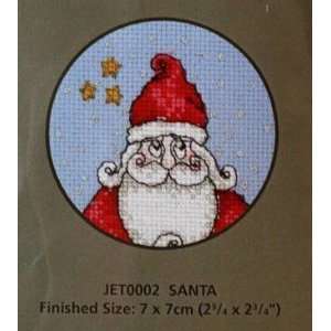  Santa (with metallic thread)Jet   Cross Stitch Kit Toys & Games
