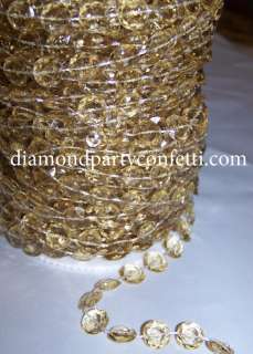 Champagne Gold Diamond Garland Bead Wedding Decoration  