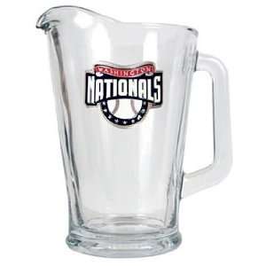   Nationals MLB 60oz Glass Pitcher   Primary Logo
