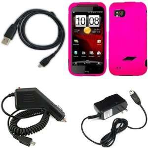 iFase Brand HTC Vigor ADR6425 Combo Rubber Hot Pink Protective Case 