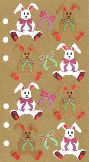 Sticko Easter White & Brown Bunny Rabbits Stickers  