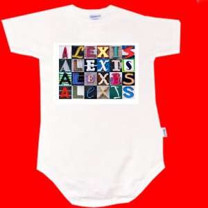  ALEXIS Personalized Baby Onesie Bodysuit Using Sign 
