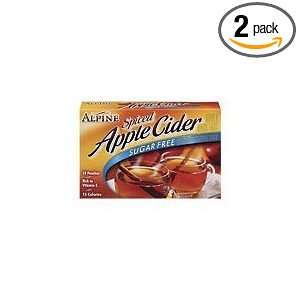 Alpine Spiced Cider Sugar free Apple Flavor Drink Mix (Pack of 2 