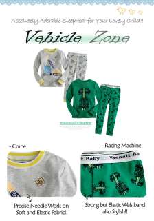   Baby & Toddler Boy Girl Sleepwear Pajama Set  Vehicle Zone   