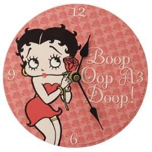  Betty Boop Wall Clock Bed of Roses