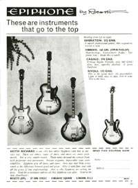   vintage Epiphone E230TD Casino   as used in British Beach Boys  