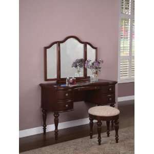 Powell Company Marquis Cherry Vanity, Mirror & Bench  