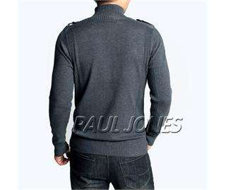 PJ Men’s Stylish Fashion Cotton Knit Zip sweater 4 Size Coat/Jacket 