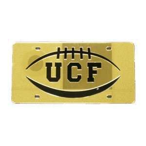   Florida Knights Plate Gold With Black Ucf Football