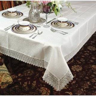 Treasure Lace Tablecloth White 70 by 140 Oblong / Rectangle Treasure 