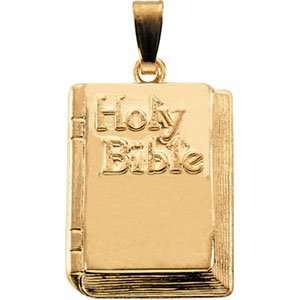  19.50X13.00 Mm 14K Yellow Gold Bible Pendant Jewelry