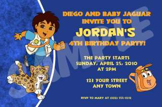 12 Go Diego Go Custom Birthday Invitations & Envelopes  