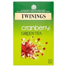 Twinings Green Tea And Cranberry 20 Teabags 40G   Groceries   Tesco 