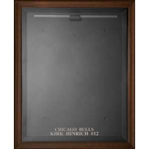 NBA Jersey Wood Framed Display Case with Chicago Bulls Logo and Kirk 