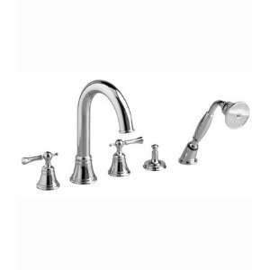   Hatteras 6 7/8 Inch Double Handle Roman Tub Filler Faucet with P