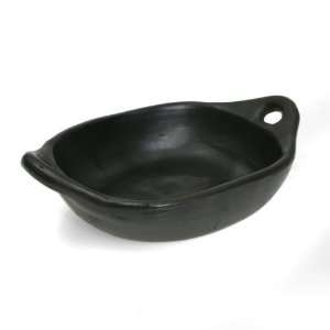  Clay Black Dish with Handles Black Gold  Fair Trade 