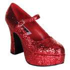 PleaserUSA Womens Mary Jane Shoes in Red Glitter   Halloween Costume 