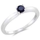 apexjewels com solitaire black diamond ring 10k white gold anniversary