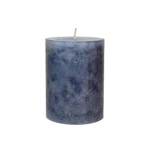  3 x 4 Mottled Blue Pillar Candle Set of 4
