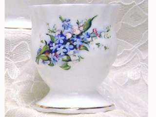 Heirloom Fine English Bone China Forget Me Not Egg Cup  