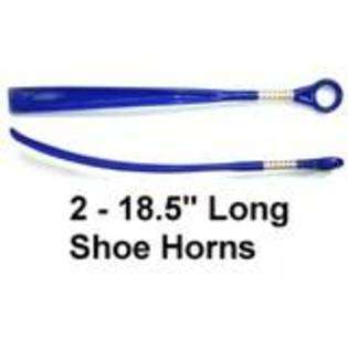 Regent Lot of 2 Extra Long Shoe Horns Blue Plastic 18.5 