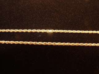 14K Yellow Gold 22 Classic Rope Chain 8.04 Grams  