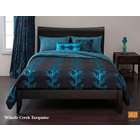 SiS Covers Whistle Creek Turquoise Duvet/Comforter Set Twin   5 Pieces