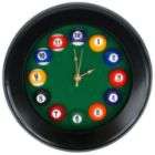 Trademark Circular Wood Billiards Quartz Clock