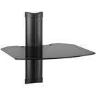  Tria 1 Shelf Wall Furniture System Black 6mm Tempered Glass Shelves