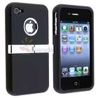 New Black Stand Hard Hybrid Case Skin Cover+S Stylus Pen For iPhone 4 