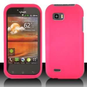 LG Maxx Q myTouch Q Rubber Hot Pink Case Cover Protector 