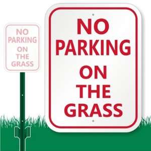  On The Grass Aluminum Sign with Stake, 12 x 9