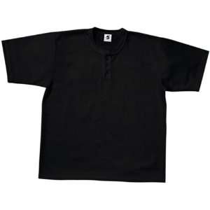 100% Polyester Pro Mesh 2 Button Custom Baseball Jerseys BLACK AXL 