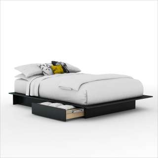   Maddox Full/Queen Black Wood Platform Bed 5 PC Bedroom Set  