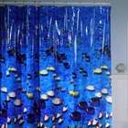 croydex ae282524ywh wiggly fish shower curtain white blue cx 