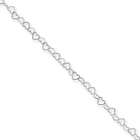 goldia Sterling Silver 3.5mm Fancy Heart Link Necklace