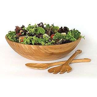 Piece Wood Salad Bowl Set  Lipper For the Home Serveware Bowls 