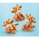 Russ Berrie Plush 5 TREETOP GIRAFFE RATTLE With Assorted Color Bows