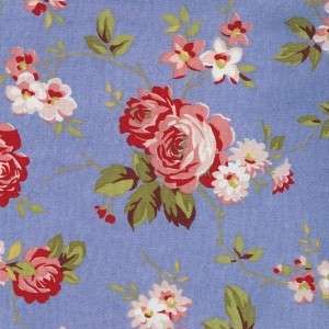 HANNAH BELLA ROSES BLUE~ 54 WIDE Cotton Quilt Fabric  