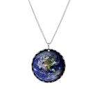 Artsmith Inc Necklace Circle Charm Earth   Planet Earth The World
