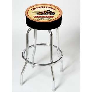 Almost There Busted Knuckle Garage Motorcycle Shop Stool 