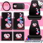 NEW 8pc Hello Kitty Car Mats Seat Covers Accessories