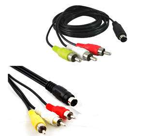 Pin S Video TV To 3 RCA PC Laptop AV Cable/Cord/Lead  