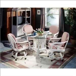  Sea Rattan 1123 and 1117 42 Surfwind 5 Piece Dining Set with Swivel 