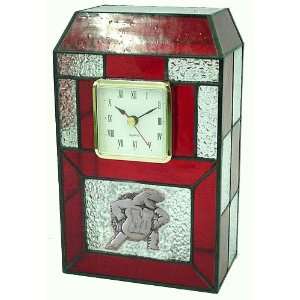    Maryland Terrapins Leaded Stained Glass Desk Clock 
