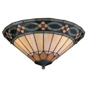 Two Light Ceiling Fan Light Kit with Tiffany Glass   Energy Star Bulb 