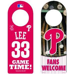  MLB Philadelphia Phillies Cliff Lee Wood Door Hanger 