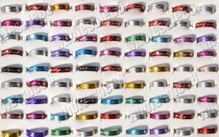 FREE wholesale lot 100pcs Aluminum colorful charm rings  